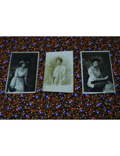 Load image into Gallery viewer, Lot of 3 Vintage Post Cards Featuring Woman from the Victorian era - Curio Memento
