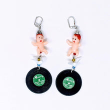 Load image into Gallery viewer, Baby Doll Record Dangle Earrings - Curio Memento
