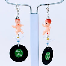 Load image into Gallery viewer, Baby Doll Record Dangle Earrings - Curio Memento
