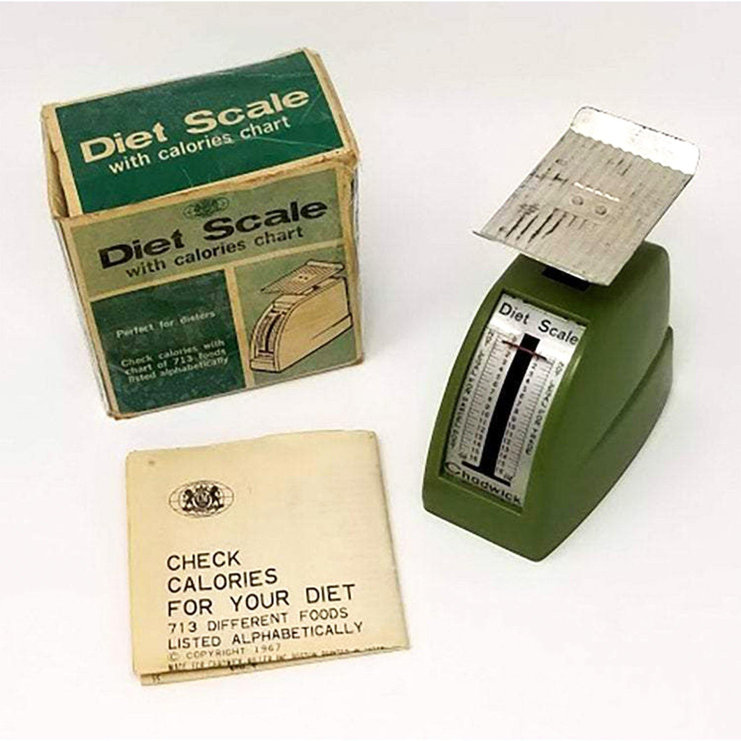 Avocado Green Vintage Chadwick-Miller Diet Scale with Calorie Chart - Curio Memento