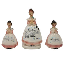 Load image into Gallery viewer, 1950-1960 era Enesco Praying Napkin Holder and Salt and Pepper Shakers - Curio Memento
