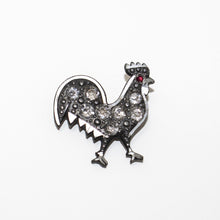Load image into Gallery viewer, Bejeweled Vintage Rooster Brooch - Curio Memento
