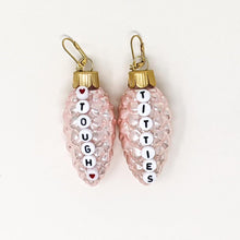 Load image into Gallery viewer, &quot;Tough Titties&quot; Pastel Pine Cone Earrings - Curio Memento
