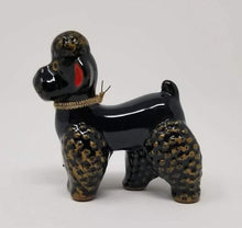 Load image into Gallery viewer, Black and Gold Ceramic Vintage Poodle - Curio Memento
