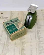 Load image into Gallery viewer, Avocado Green Vintage Chadwick-Miller Diet Scale with Calorie Chart - Curio Memento
