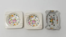 Load image into Gallery viewer, Three Dainty Floral Vintage Ashtrays - Curio Memento

