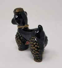 Load image into Gallery viewer, Black and Gold Ceramic Vintage Poodle - Curio Memento
