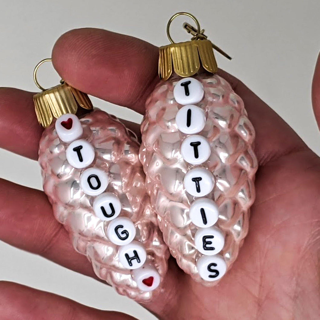 Tough Titties Pastel Pine Cone Earrings – Curio Memento